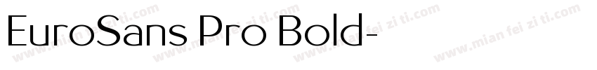 EuroSans Pro Bold字体转换